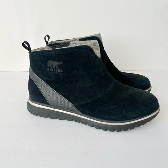 Sorel cozy waterproof leather ankle boots black 6.5 - Picture 3 of 13
